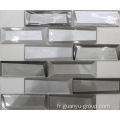 White 3D Effect Crystal Glass Mosaic
